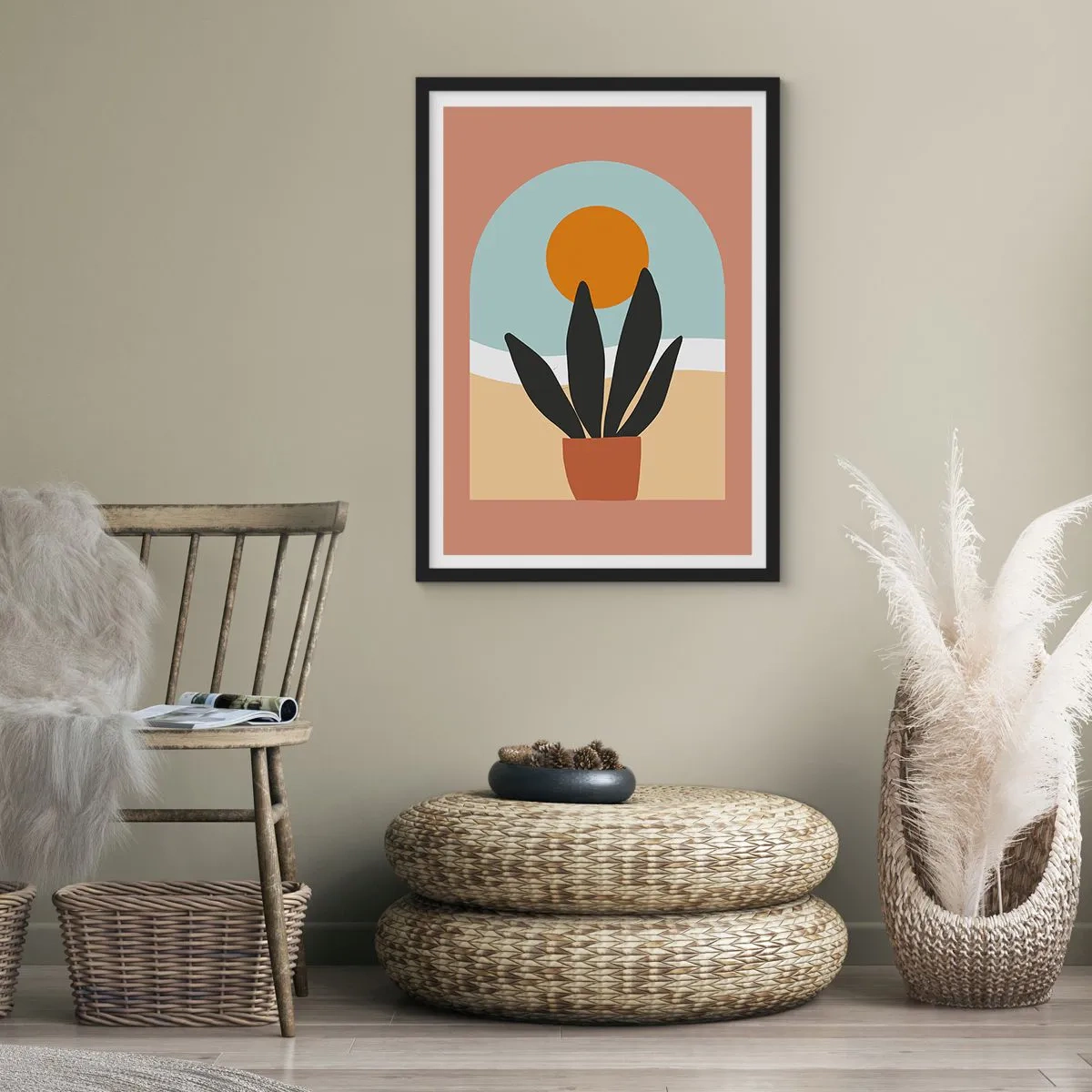 Poster in een zwarte lijst - Kleine geneugten - 61x91 cm