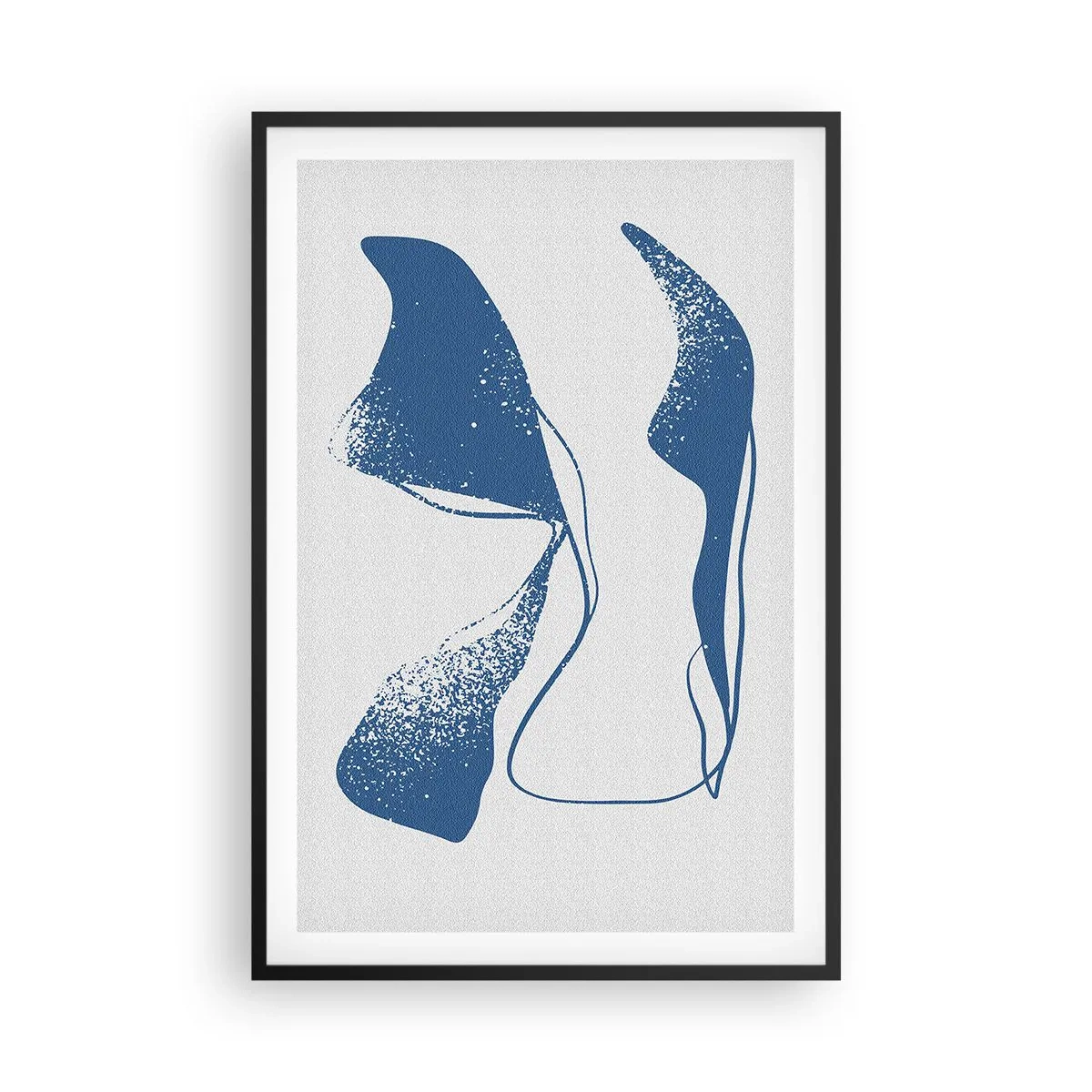 Poster in een zwarte lijst - Gevleugelde abstractie - 61x91 cm