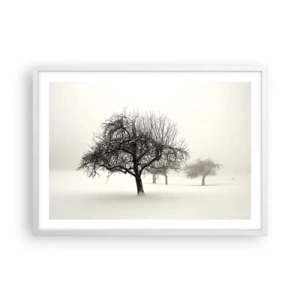 Poster in een witte lijst - Winterslaap - 70x50 cm