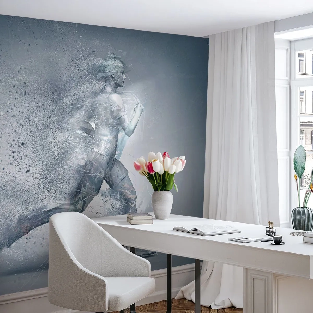 Fotobehang Standard Eco - Kristalheldere energie - Abstractie, Grafisch, Loper - 400x280 cm