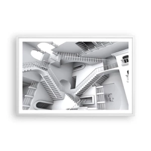 Poster in een witte lijst - De paradoxen van de ruimte - 91x61 cm