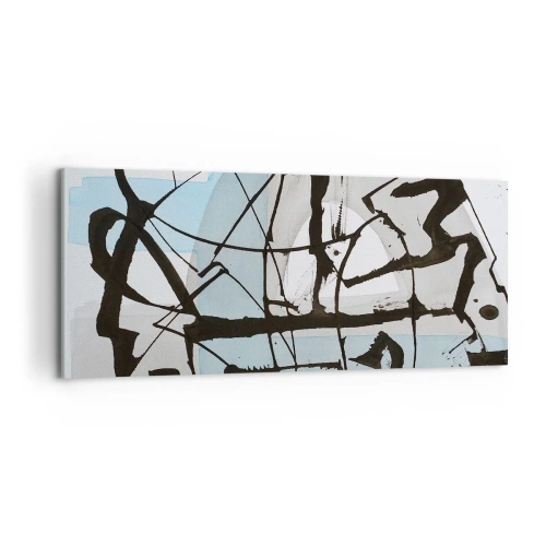 Schilderen op canvas - Toch blauw - 100x40 cm
