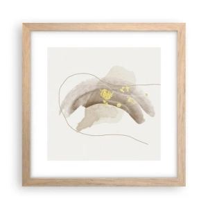Een poster in een licht eiken lijst - Ontmoet in de ruimte - 30x30 cm