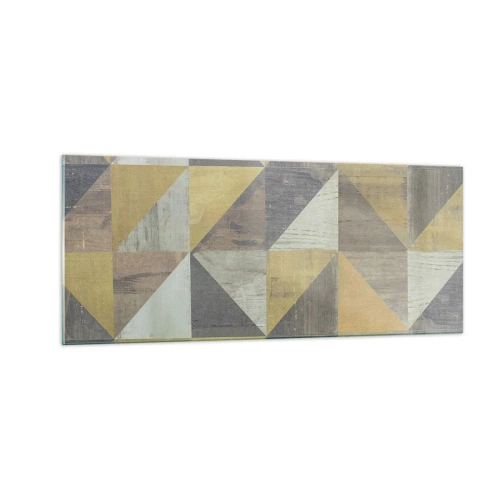 Schilderen op glas - Op de hoek van de driehoek - 100x40 cm