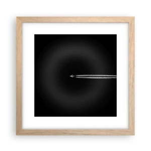 Een poster in een licht eiken lijst - Naar een andere dimensie - 30x30 cm