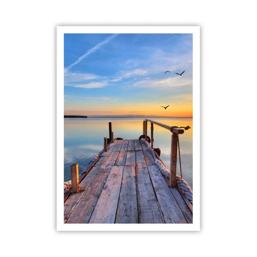 Poster - Loop recht naar de zon - 70x100 cm