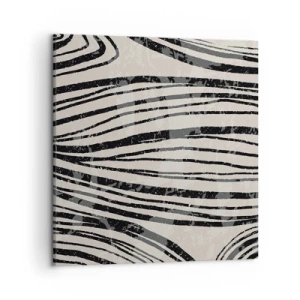 Schilderen op canvas - Lijnoverstromingsvlakte - 50x50 cm