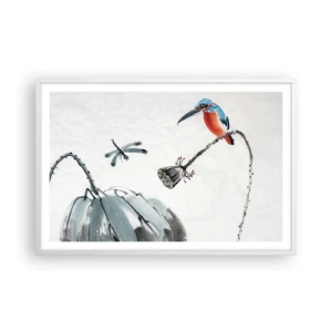 Poster in een witte lijst - Het leven van de weide - 91x61 cm