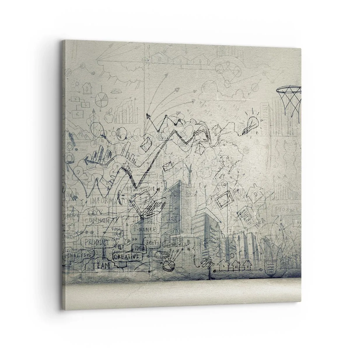 Schilderen op canvas - Mijn geweldige stadsleven - 60x60 cm