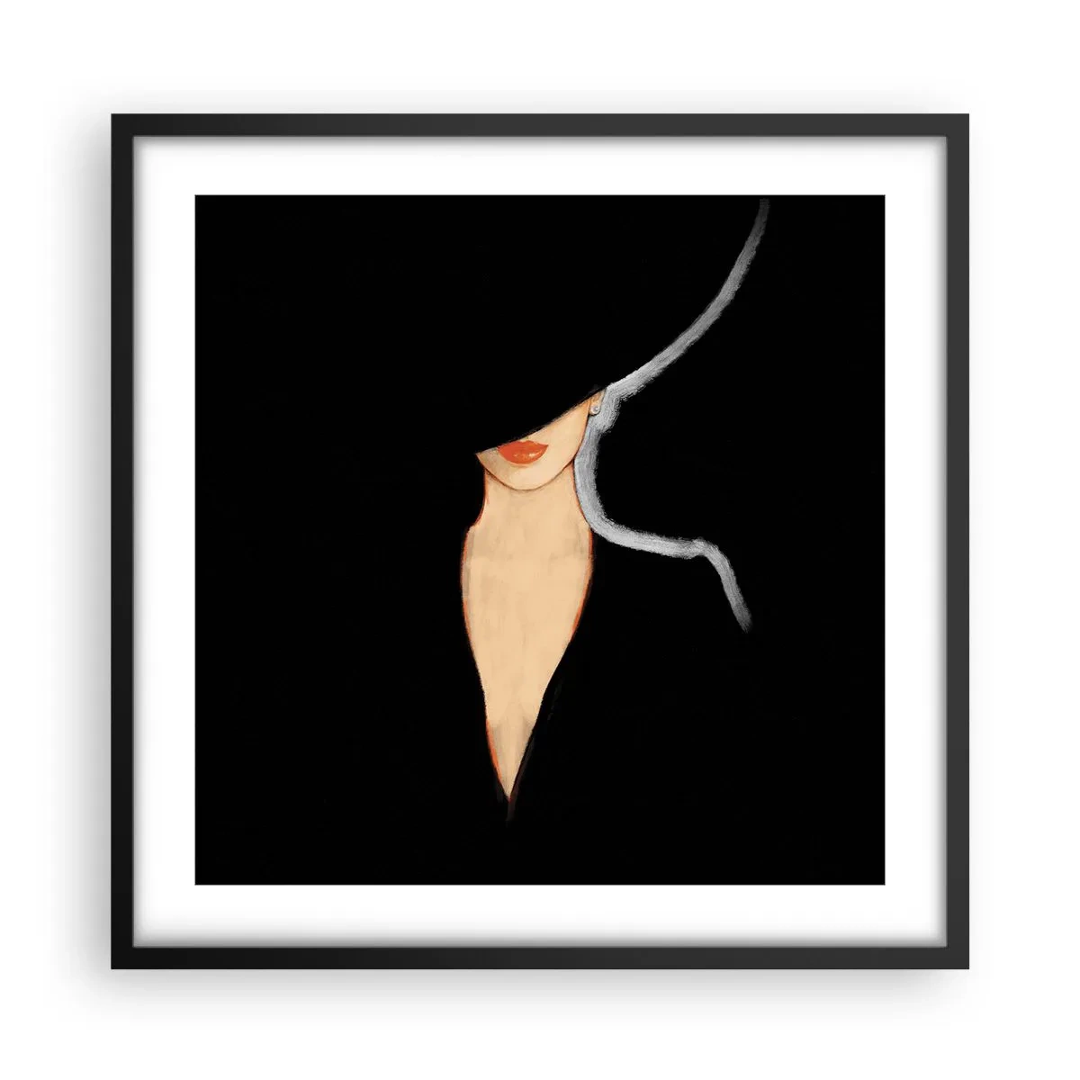 Poster in een zwarte lijst - Elegantie en stijl - 50x50 cm