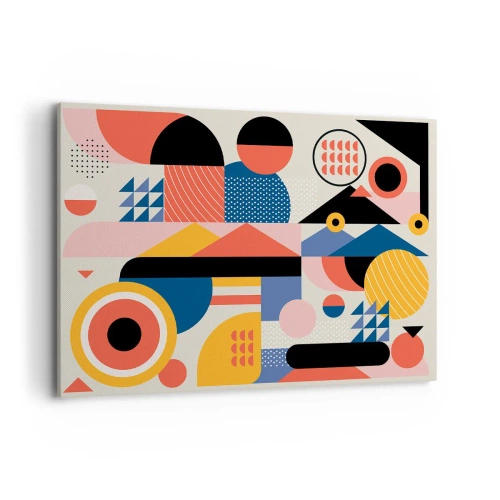 Schilderen op canvas - Compositie: speel rond - 100x70 cm