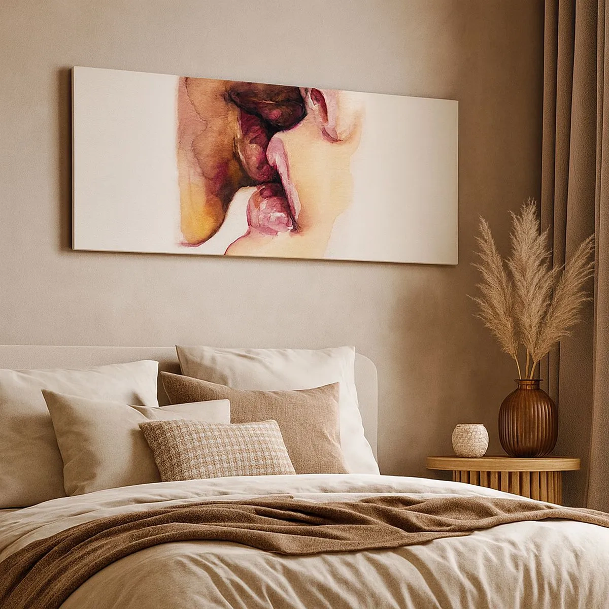 Schilderen op canvas - Zoals dag en nacht, aarde en lucht - 100x40 cm