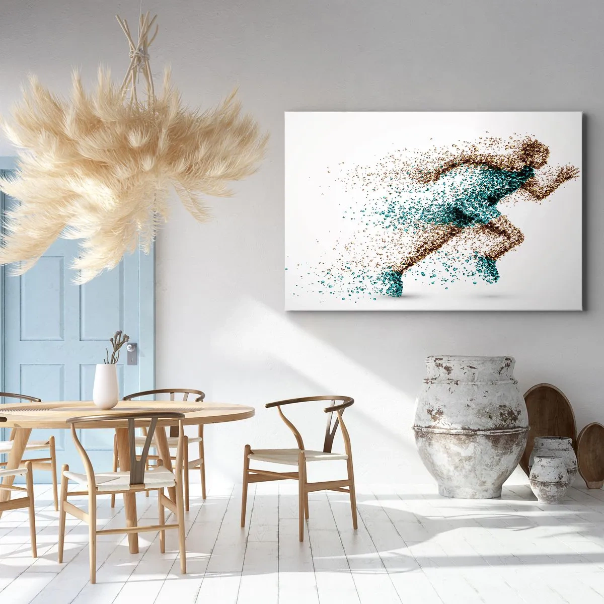 Schilderen op canvas - Het leven is een vlucht - 100x70 cm