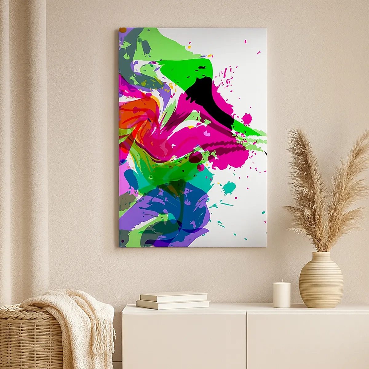 Schilderen op canvas - Een verhaal in de kleuren van de regenboog - 50x70 cm