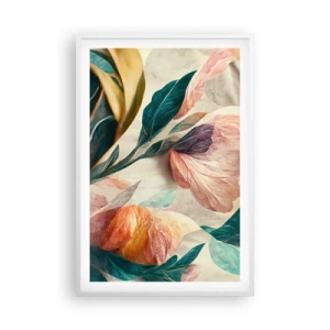 Poster in een witte lijst - Bloemen van de zuidelijke eilanden - 61x91 cm