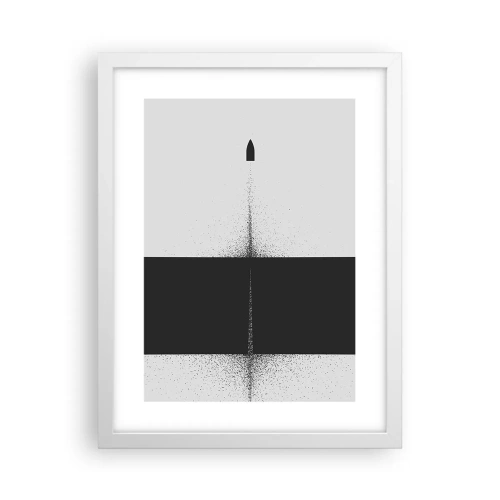 Poster in een witte lijst - Rechtstreeks naar het doel - 30x40 cm