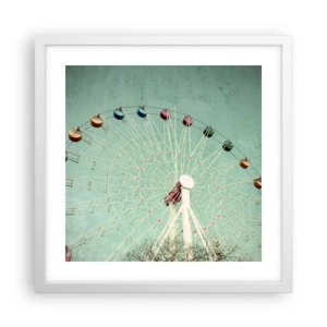 Poster in een witte lijst - Wij nodigen u uit om plezier te hebben - 40x40 cm