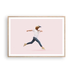 Een poster in een licht eiken lijst - Een snufje absurditeit - 100x70 cm