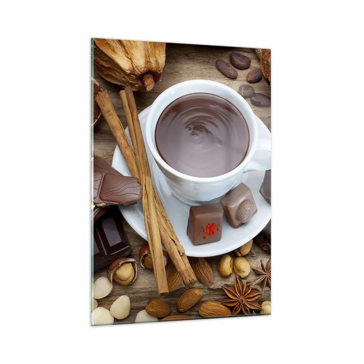 Schilderen op glas - Uit een sprookjesachtige chocoladefabriek - 50x70 cm