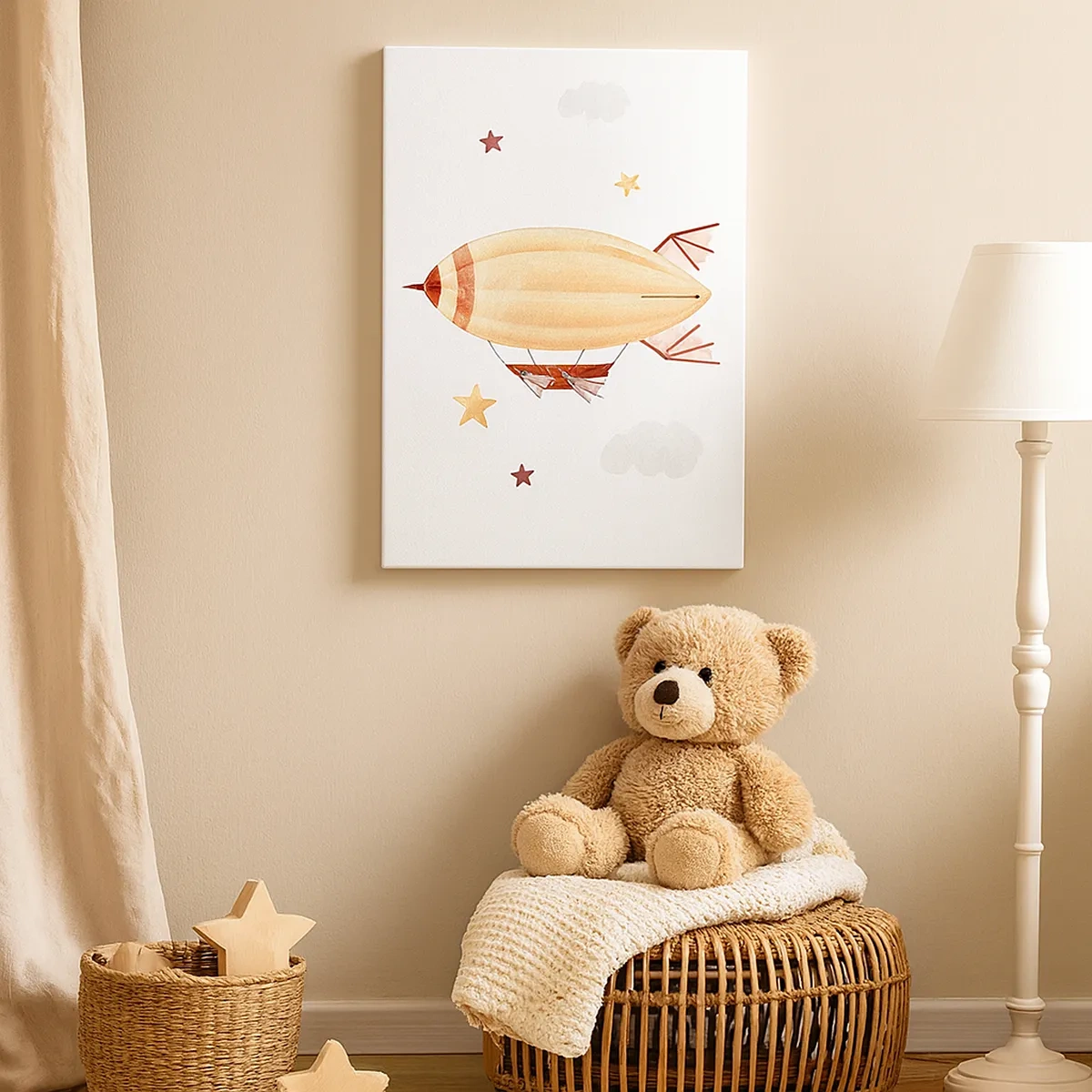 Schilderen op canvas - Luchtschip - 50x70 cm