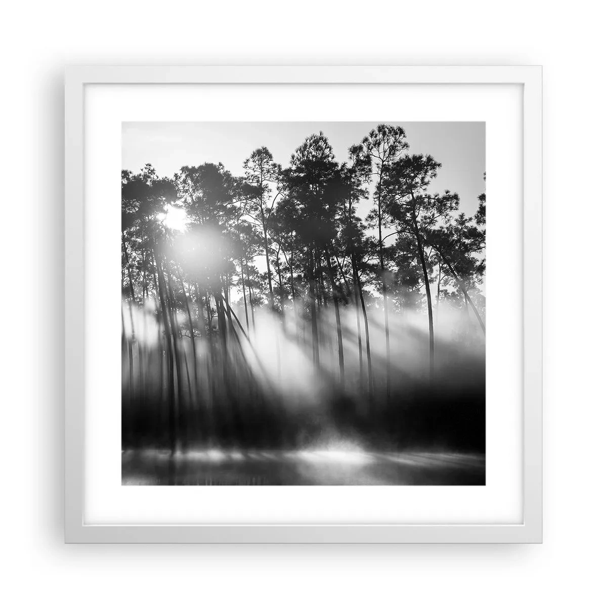 Poster in een witte lijst - Niet te stoppen zon - 40x40 cm