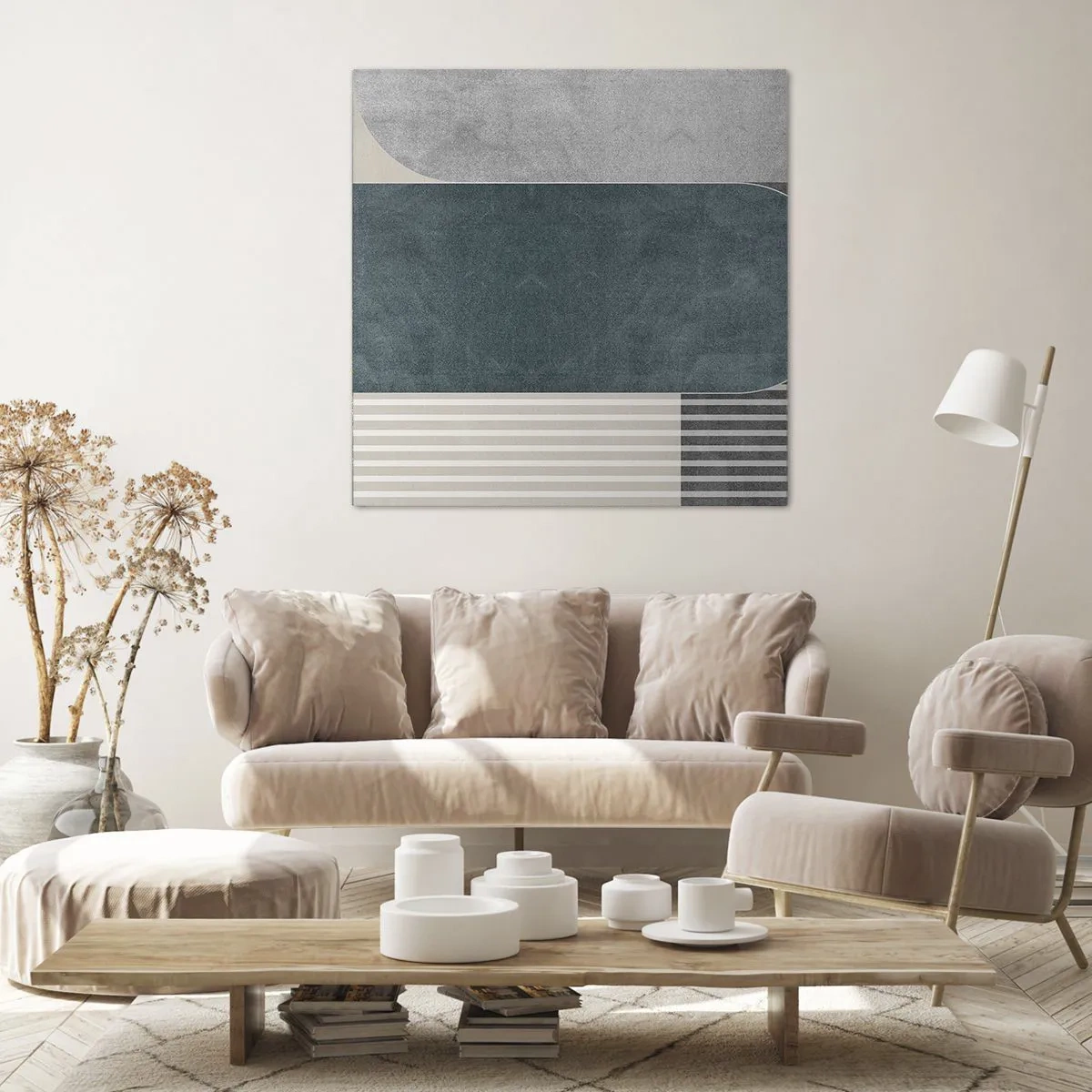 Schilderen op canvas - Compositie op niveau - 50x50 cm