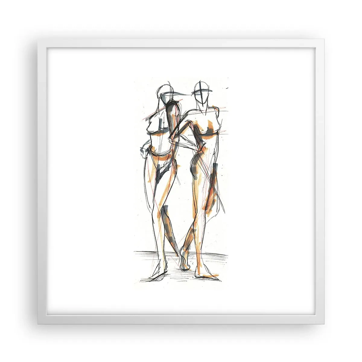 Poster in een witte lijst - Een studie van genade - 50x50 cm