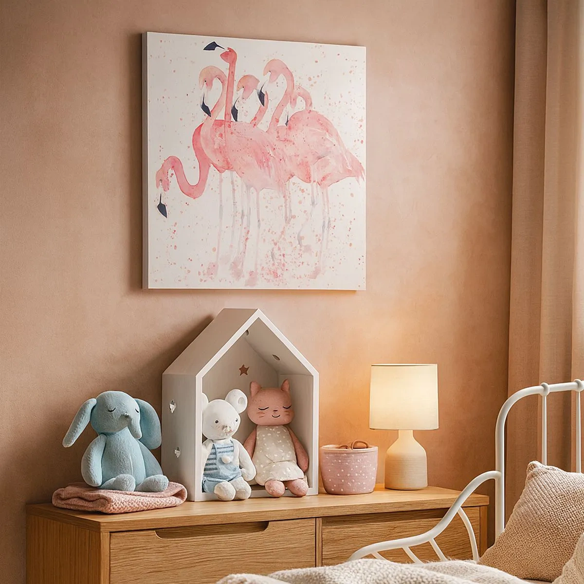 Schilderen op canvas - Roze ensemble - 30x30 cm