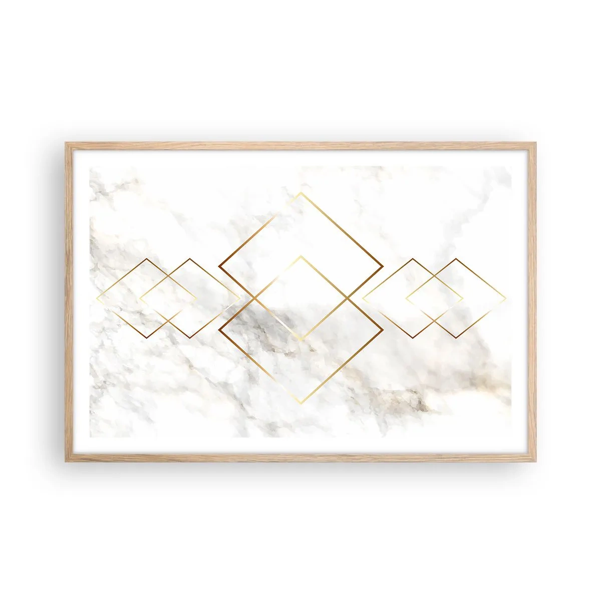 Een poster in een licht eiken lijst - Een uitzicht tot in het oneindige - 91x61 cm