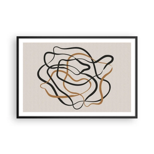 Poster in een zwarte lijst - Alles ging mis - 91x61 cm