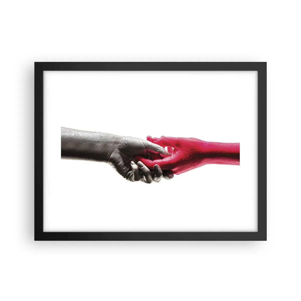 Poster in een zwarte lijst - Samen, hoewel anders - 40x30 cm