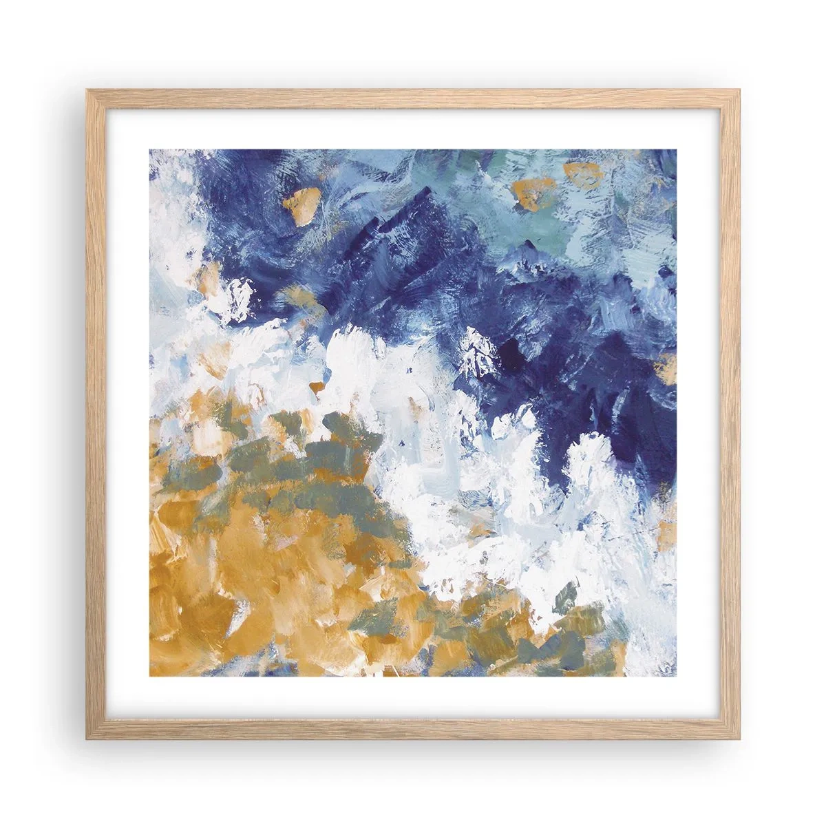 Een poster in een licht eiken lijst - Dans der Elementen - 50x50 cm