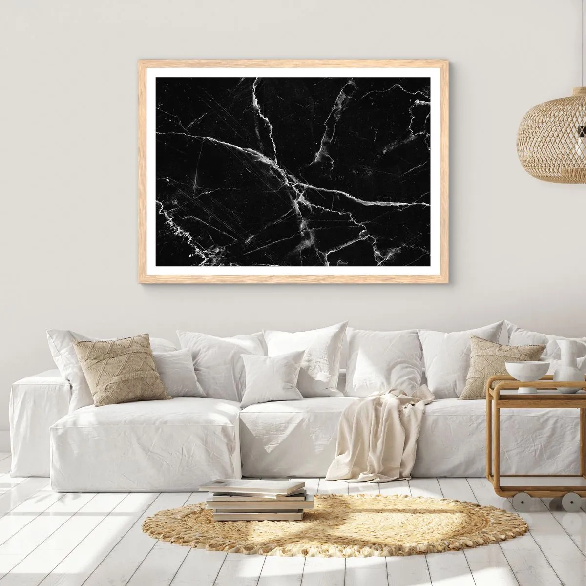 Een poster in een licht eiken lijst - Het geheime leven van steen - 91x61 cm