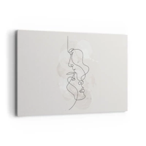 Schilderen op canvas - Verstrikt in een omhelzing - 120x80 cm