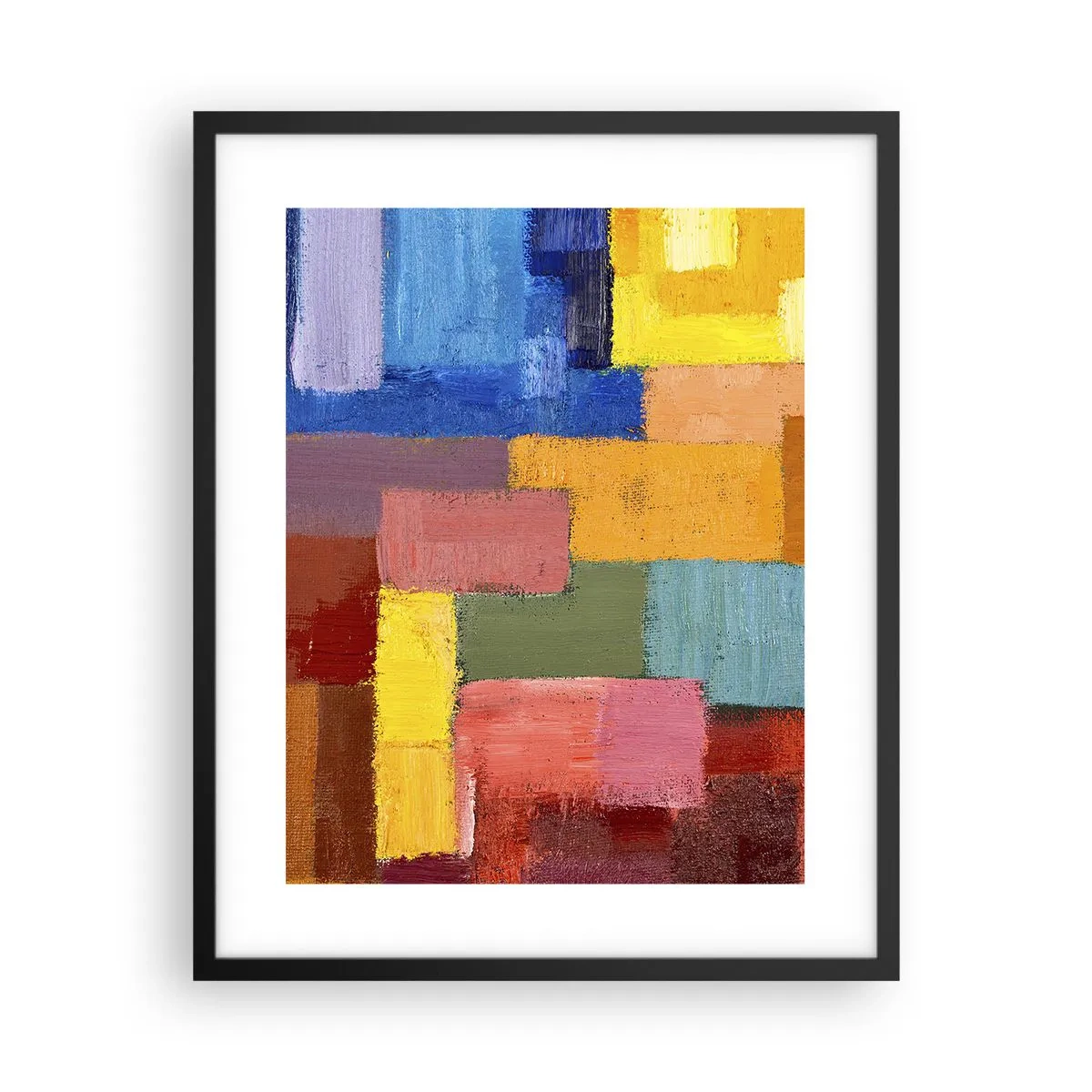 Poster in een zwarte lijst - Elk is anders, allemaal kleurrijk - 40x50 cm