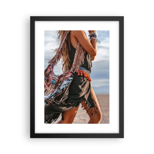 Poster in een zwarte lijst - Het meisje van de sjamaan - 30x40 cm