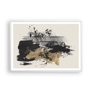 Poster in een witte lijst - Compositie met passie - 100x70 cm