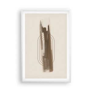 Poster in een witte lijst - Een briesje grijs - 61x91 cm