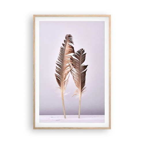 Een poster in een licht eiken lijst - Tegen het niets - 61x91 cm