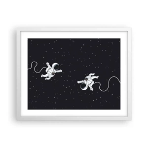Poster in een witte lijst - Kosmische dans - 50x40 cm