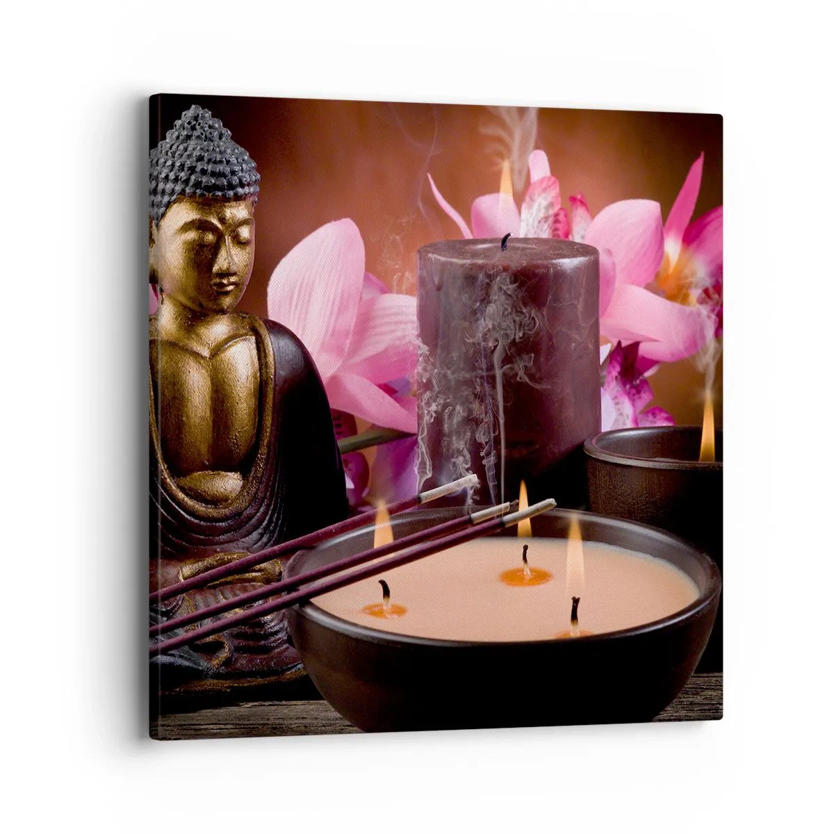 Schilderen op canvas - Maak de geest leeg, kalmeer het lichaam - 40x40 cm