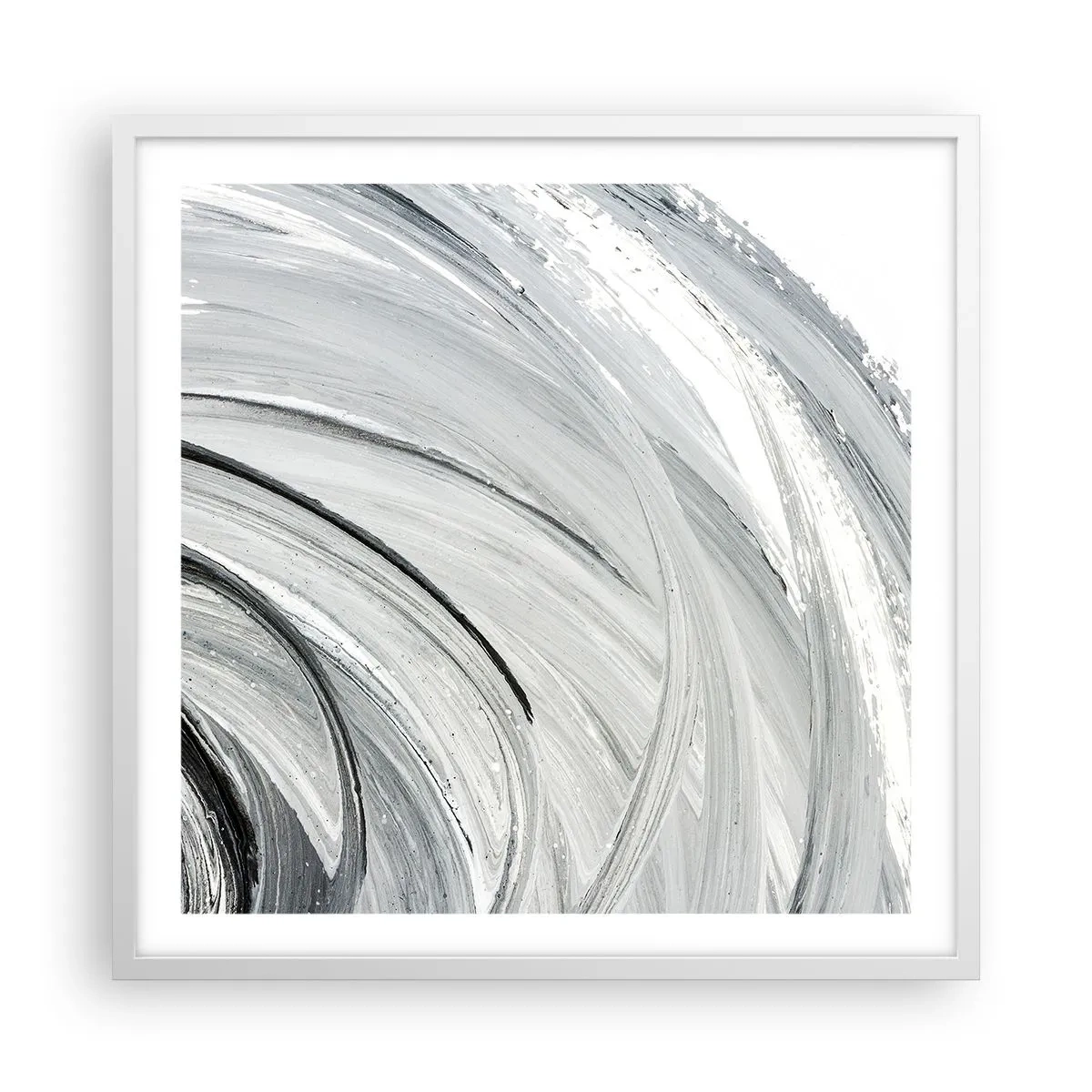Poster in een witte lijst - Orbitale samenstelling - 60x60 cm