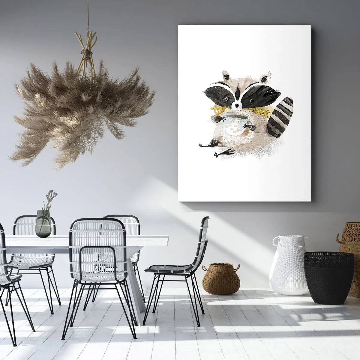 Schilderen op canvas - Mijn vriend de wasbeer - 50x70 cm