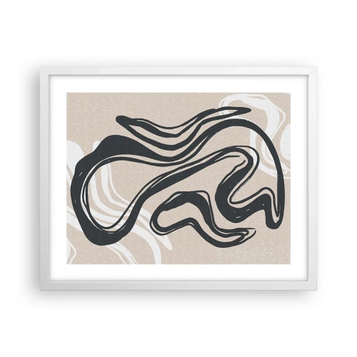Poster in een witte lijst - Expressie vermenigvuldigd - 50x40 cm