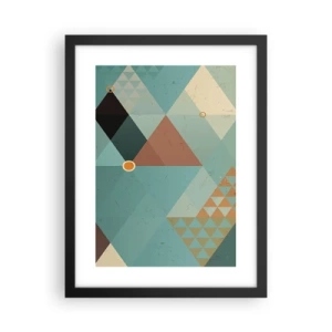 Poster in een zwarte lijst - Eenheid van veelheid, veelheid van eenheid - 30x40 cm