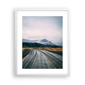 Poster in een witte lijst - In de IJslandse sfeer - 40x50 cm