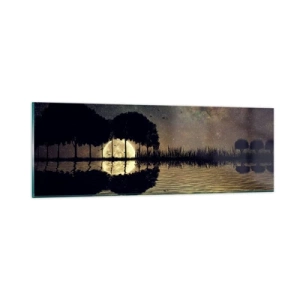 Schilderen op glas - Nacht aan het einde van de wereld - 90x30 cm