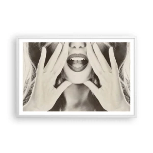 Poster in een witte lijst - Ik kom al! - 91x61 cm