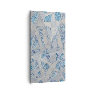 Schilderen op canvas - In een blauwgrijs labyrint - 65x120 cm