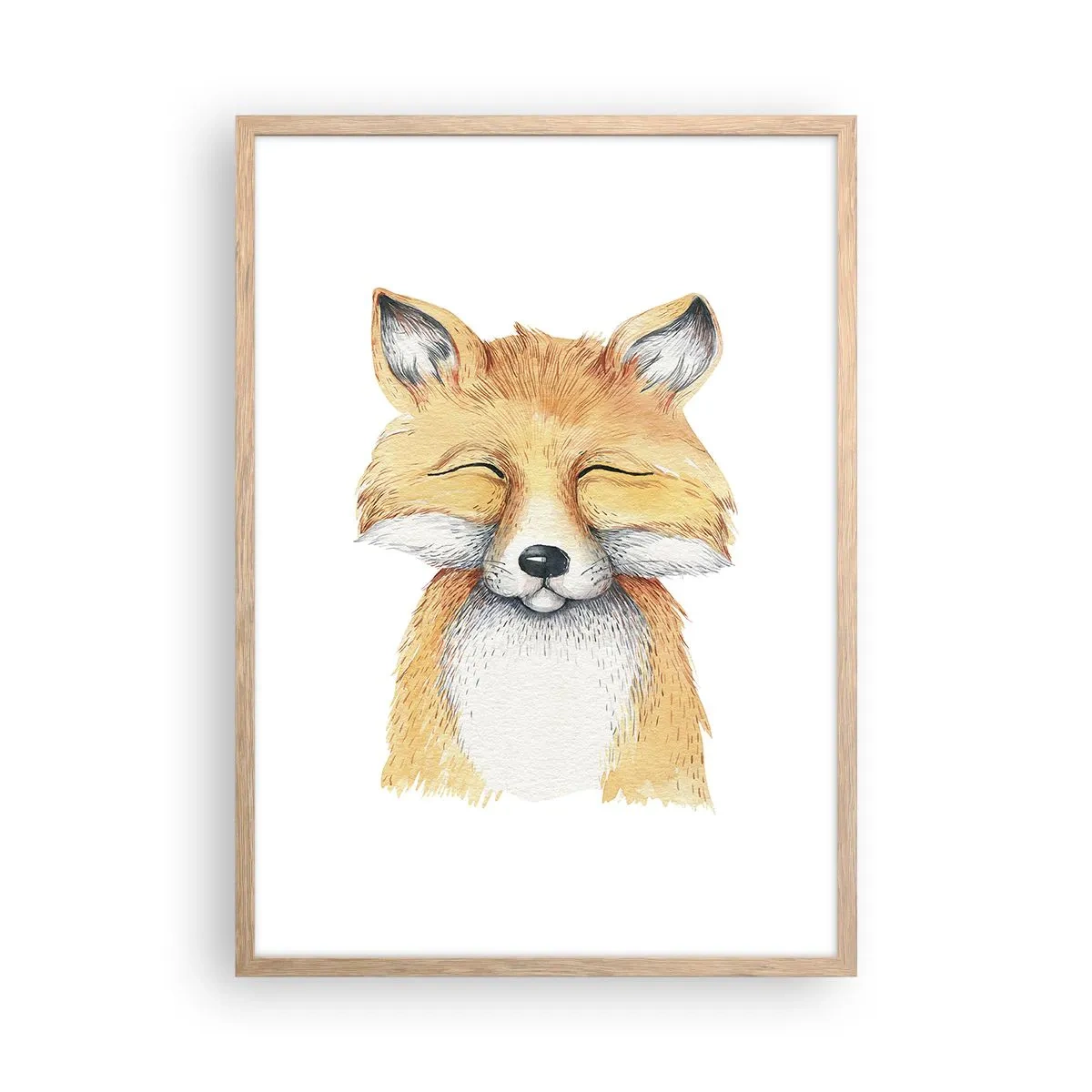 Een poster in een licht eiken lijst - Vossenstemmingen - 50x70 cm